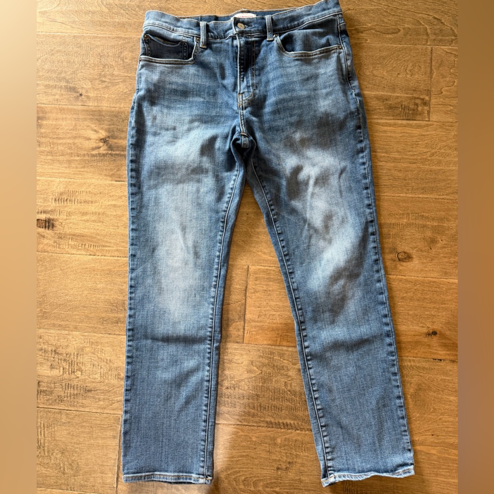 Men’s Lucky Brand Blue Straight Fit Denim Jeans, 33x32